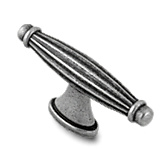 T handle, pewter finish