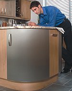 stainless steel curved door